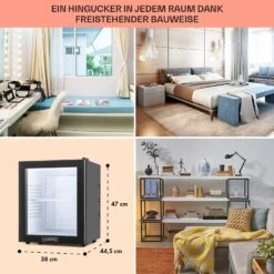 MKS-13 Minibar Mini-Kühlschrank 3 Temperaturen 30L 23 DB Glastür -Klarstein 10005440 DE 0006 usp