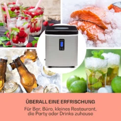 Mr. Black-Frost Eismaschine 150W Edelstahl Schwarz 15kg -Klarstein 10020109 de 0003 usp