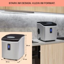 Mr. Black-Frost Eismaschine 150W Edelstahl Schwarz 15kg -Klarstein 10020109 de 0006 usp