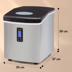 Mr. Black-Frost Eismaschine 150W Edelstahl Schwarz 15kg -Klarstein 10020109 yy 0011 dimensions