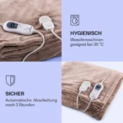 Dr. Watson XL Heizdecke 120 W 3 Stufen 180 X 130 Cm Bedienteil 10 Dr. Watson XL Heizdecke 120 W 3 Stufen 180 X 130 Cm Bedienteil -Klarstein 10024006 de 0004 logo