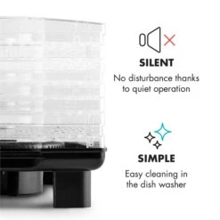 Bananarama Dörrautomat Schwarz 550W Trockner Dehydrator 6 Etagen -Klarstein 10027831 yy 0006 logo Klarstein Bananarama Doerrautomat schwarz reedit