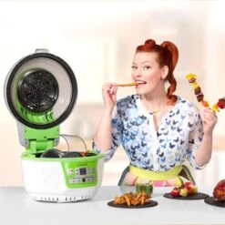VitAir Turbo Heißluftfritteuse Grün-weiß 1400W Grillen Backen 9l 15 VitAir Turbo Heißluftfritteuse Grün-weiß 1400W Grillen Backen 9l -Klarstein 10028288 yy 0003 titel enie klarstein vitair heissluft frieteuse