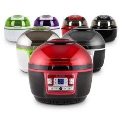 VitAir Turbo Heißluftfritteuse Rot-schwarz 1400W Grillen Backen 9l -Klarstein 10028289 yy 0011 variant