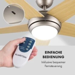 Bolero 2-in-1-Deckenventilator Leuchte 55W 10212m³/h Fernbedienung 12 Bolero 2-in-1-Deckenventilator Leuchte 55W 10212m³/h Fernbedienung -Klarstein 10028291 de 0003 logo