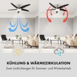 Bolero 2-in-1-Deckenventilator Leuchte 55W 10212 M³/h Fernbedienung -Klarstein 10028292 de 0004 logo