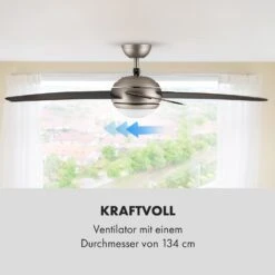 Bolero 2-in-1-Deckenventilator Leuchte 55W 10212 M³/h Fernbedienung -Klarstein 10028292 de 0005 logo