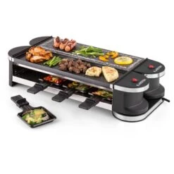 Tenderloin 50/50 Raclette-Grill 1200W 8 Personen Naturstein & Grill -Klarstein 10028578 yy 0007 logo 07 Klarstein Tenderloin Raclette Grill