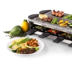 Tenderloin 100 Raclette-Grill 1200 W (2x600W) 8 Personen 2x Naturstein -Klarstein 10028579 yy 0006 logo 06 Klarstein Tenderloin Raclette Grill