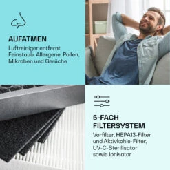 Vita Pure 2G 5-in-1 Luftreiniger HEPA-13 50 M² 30 Db 55 W UV-C Touch -Klarstein 10028709 de 0003 logo