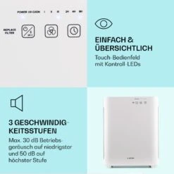 Vita Pure 2G 5-in-1 Luftreiniger HEPA-13 50 M² 30 Db 55 W UV-C Touch -Klarstein 10028709 de 0005 logo