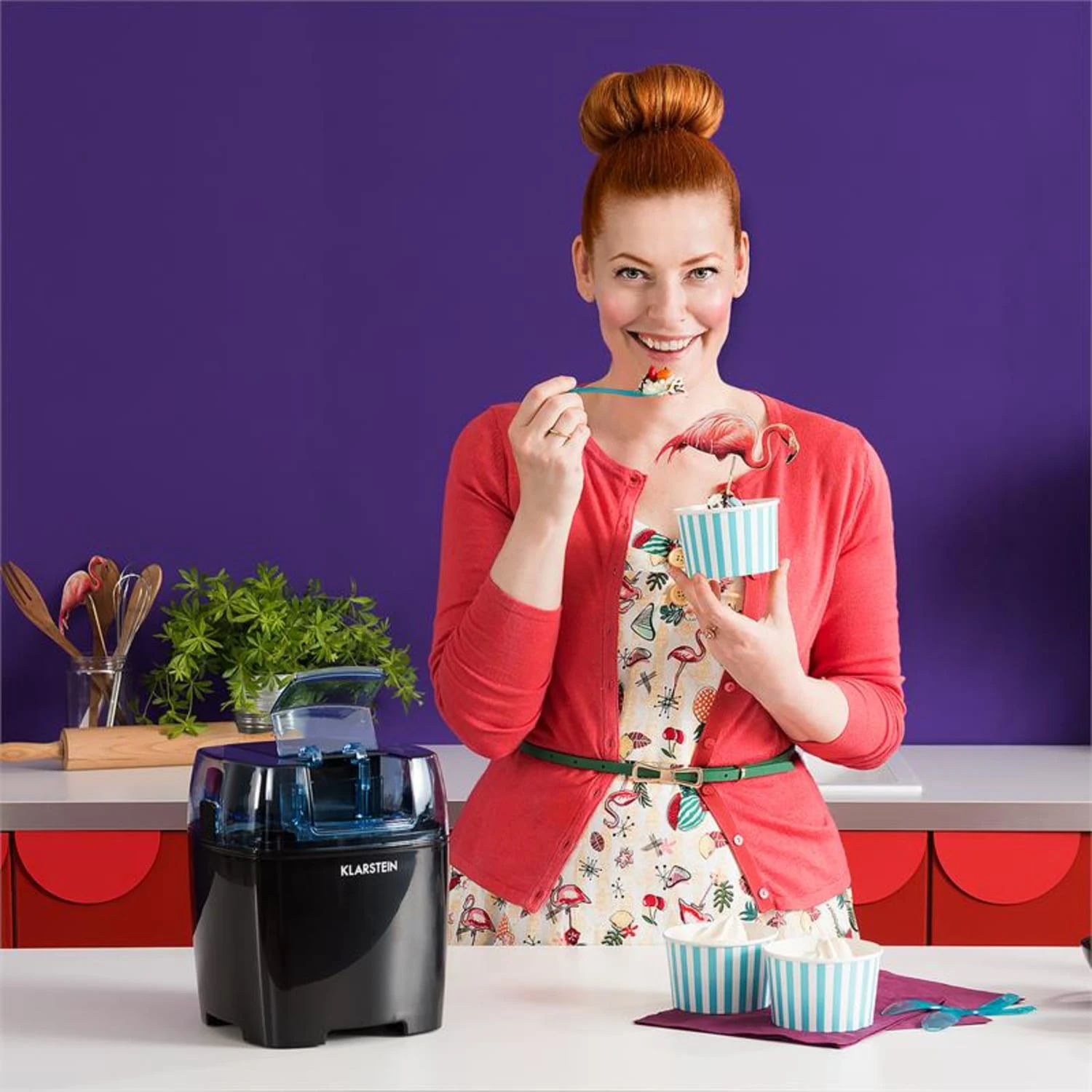 Creamberry Eiscremebereiter Flaschenkühler Frozen Yogurt Maschine 1,5l 4 Creamberry Eiscremebereiter Flaschenkühler Frozen Yogurt Maschine 1,5l – Bild 2