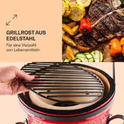 Princesize Kamado-Grill Keramikgrill Edelstahl-Grillrost Smoker BBQ -Klarstein 10029124 de 0003 logo