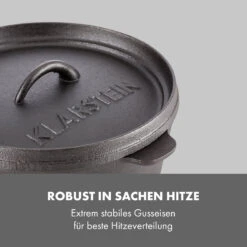 Hotrod 45 Dutch Oven BBQ-Topf 4,5 Qt / 4 Liter Gusseisen Schwarz 13 Hotrod 45 Dutch Oven BBQ-Topf 4,5 Qt / 4 Liter Gusseisen Schwarz -Klarstein 10029165 de 0004 logo