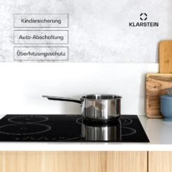 Virtuosa Keramikkochfeld Einbauherd 6500W 59x52cm 4 Zonen Glaskeramik -Klarstein 10029239 de 0006 usp