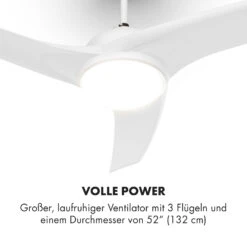 Figo 2-in-1-Deckenventilator Lampe Ø132cm 10.039m³/h Fernbedienung -Klarstein 10029345 de 0003 logo
