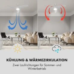 Figo 2-in-1-Deckenventilator Lampe Ø132cm 10.039m³/h Fernbedienung -Klarstein 10029345 de 0004 logo