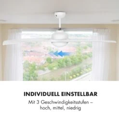 Figo 2-in-1-Deckenventilator Lampe Ø132cm 10.039m³/h Fernbedienung -Klarstein 10029345 de 0005 logo