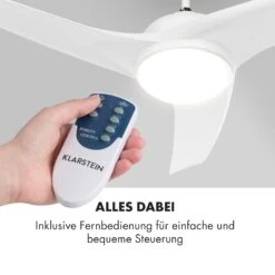 Figo 2-in-1-Deckenventilator Lampe Ø132cm 10.039m³/h Fernbedienung -Klarstein 10029345 de 0006 logo