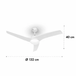 Figo 2-in-1-Deckenventilator Lampe Ø132cm 10.039m³/h Fernbedienung -Klarstein 10029345 yy 0007 logo