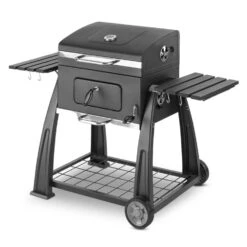 Bigfoot Holzkohlegrill Smoker BBQ-Grill 55 X 40 Cm Stahl Schwarz -Klarstein 10029763 yy 0008 front Klarstein Bigfoot BBQ Grill Smoker