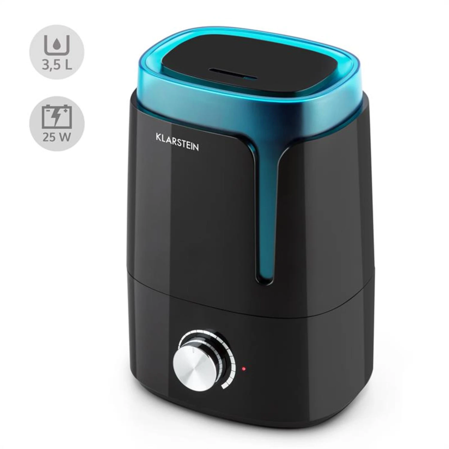 Stavanger Luftbefeuchter Aromafunktion Ultraschall 3,5l Schwarz/türkis 8 Stavanger Luftbefeuchter Aromafunktion Ultraschall 3,5l Schwarz/türkis – Bild 6