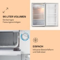 Alleinversorger Kühlschrank 91 Liter 2 Ebenen Thermostat Eisfach -Klarstein 10030524 de 0003 logo