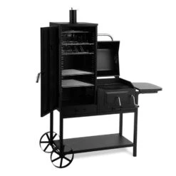 Fleischbrocken Holzkohlegrill Smoker Räucherofen BBQ-Grill Schwarz -Klarstein 10030554 yy 0003 titel Professional charcoal grill and smoker