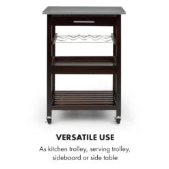 Vermont Servierwagen Küchenwagen 5 Etagen Holz Edelstahl Mobil -Klarstein 10030776 uk 0003 logo