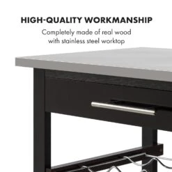 Vermont Servierwagen Küchenwagen 5 Etagen Holz Edelstahl Mobil -Klarstein 10030776 uk 0004 logo