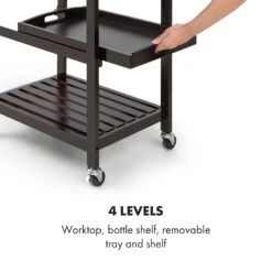 Vermont Servierwagen Küchenwagen 5 Etagen Holz Edelstahl Mobil -Klarstein 10030776 uk 0005 logo