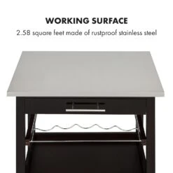 Vermont Servierwagen Küchenwagen 5 Etagen Holz Edelstahl Mobil -Klarstein 10030776 uk 0006 logo