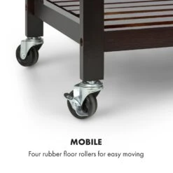 Vermont Servierwagen Küchenwagen 5 Etagen Holz Edelstahl Mobil -Klarstein 10030776 uk 0007 logo