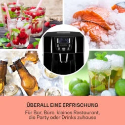 Ice Volcano 2G Eismaschine LED 12kg Je 24h 2l 6-12min Schwarz -Klarstein 10030844 DE 0003 usp