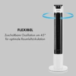 Empire State Turmventilator 37 W Luftdurchsatz: 2200 M³/h Oszillation -Klarstein 10030980 de 0003 logo