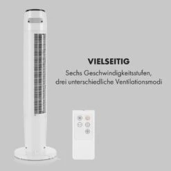 Empire State Turmventilator 37 W Luftdurchsatz: 2200 M³/h Oszillation -Klarstein 10030980 de 0004 logo