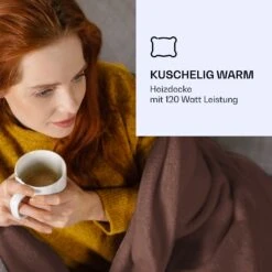 Dr. Watson XXL Heizdecke 3 Stufen Waschbar 200x180cm Mikroplüsch -Klarstein 10031579 de 0002 logo