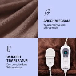 Dr. Watson XXL Heizdecke 3 Stufen Waschbar 200x180cm Mikroplüsch -Klarstein 10031579 de 0003 logo