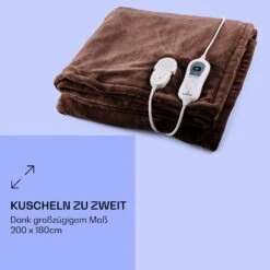 Dr. Watson XXL Heizdecke 3 Stufen Waschbar 200x180cm Mikroplüsch -Klarstein 10031579 de 0005 logo