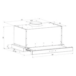 Vinea Unterbau-Dunstabzugshaube Flachschirmhaube 60cm Schwarz -Klarstein 10031681 yy 0008 detail Klarstein Vinea Unterbau Dunstabzugshaube schwarz