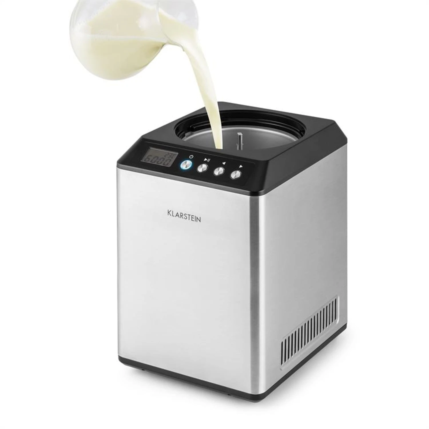 Vanilly Sky Family Eiscremebereiter Frozen Yoghurt 250W 2,5l Silber 7 Vanilly Sky Family Eiscremebereiter Frozen Yoghurt 250W 2,5l Silber – Bild 5
