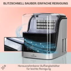 Kristall Eiswürfelmaschine Kristalleis 2 Größen 2,5l Wassertank -Klarstein 10031891 de 0005 usp