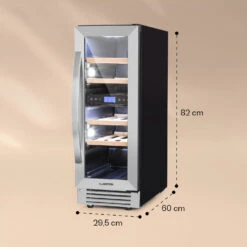 Vinovilla 17 Built-In Duo Weinkühlschrank 2 Zonen 53l 17 Fl. Glastür -Klarstein 10032030 yy 0007 logo