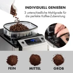 Aromatica X Kaffeemaschine Mahlwerk Glaskanne Aroma+ Edelstahl -Klarstein 10032102 de 0003 logo