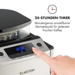 Aromatica X Kaffeemaschine Mahlwerk Glaskanne Aroma+ Edelstahl -Klarstein 10032102 de 0006 logo