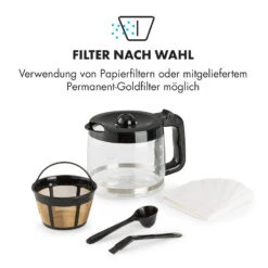 Aromatica X Kaffeemaschine Mahlwerk Glaskanne Aroma+ Edelstahl -Klarstein 10032102 de 0008 logo