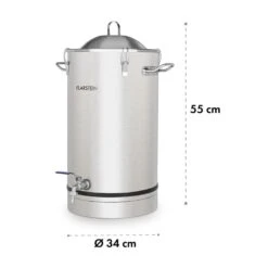 Maischfest Fermenter 25 Fermentierkessel 25 Ltr Gärröhrchen Edelstahl -Klarstein 10032122 yy 0006 logo Klarstein Maischfest Fermenter 25 Gaerkessel 25l