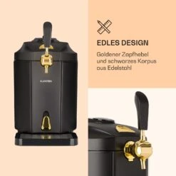 Skal Bierzapfanlage Bierkühler 5l Fässer CO2 Edelstahl Schwarz 11 Skal Bierzapfanlage Bierkühler 5l Fässer CO2 Edelstahl Schwarz -Klarstein 10032176 de 0003 logo