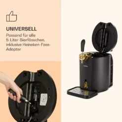 Skal Bierzapfanlage Bierkühler 5l Fässer CO2 Edelstahl Schwarz 12 Skal Bierzapfanlage Bierkühler 5l Fässer CO2 Edelstahl Schwarz -Klarstein 10032176 de 0004 logo