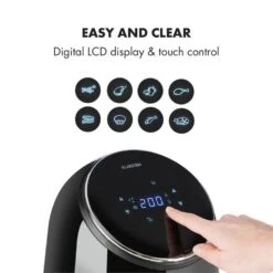 AirVital Heißluftfritteuse 1300W 2,5l CeraPlus-Antihaft Touch Schwarz -Klarstein 10032332 yy 0005 logo Klarstein AirVital Heissluftfritteuse 1300W schwarz